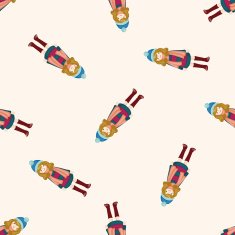 lady girl cartoon seamless pattern background N13