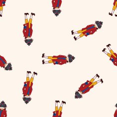 people party dress cartoon seamless pattern background N2