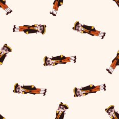 people party dress cartoon seamless pattern background N4