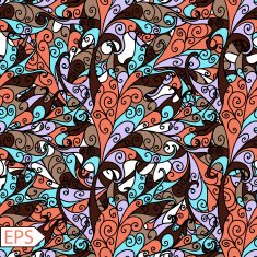 abstract autumn leaf seamless background vector