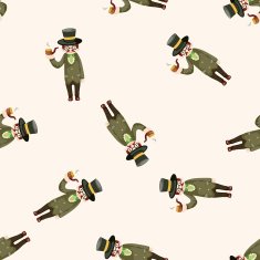 boy man cartoon seamless pattern background N21
