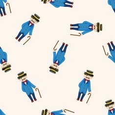 boy man cartoon seamless pattern background N24