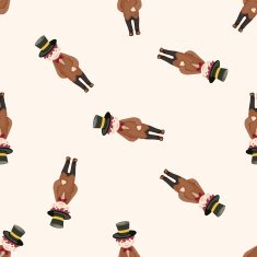 boy man cartoon seamless pattern background N25