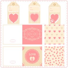 Scrapbook elements Valentines for design