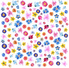 background from watercolor colorful flowers N5
