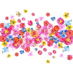background from watercolor colorful flowers N6