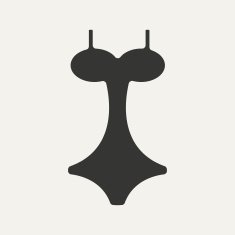 Flat in black and white mobile application swimsuit N2