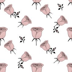Seamless Floral Pattern with Roses N4