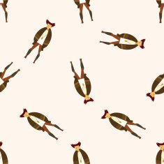 boy man cartoon seamless pattern background N33