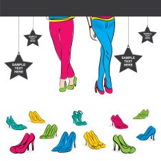 fashion footwear poster design