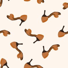 High-heeled shoes style cartoon seamless pattern background