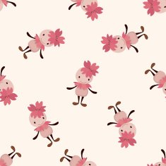 flower f cartoon seamless pattern background