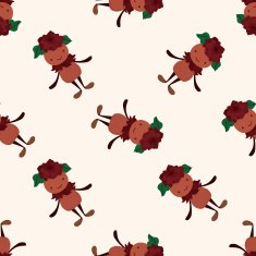 flower f cartoon seamless pattern background N3