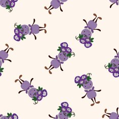 flower f cartoon seamless pattern background N6