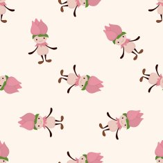 flower f cartoon seamless pattern background N7