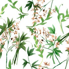 Wild flowers seamless pattern