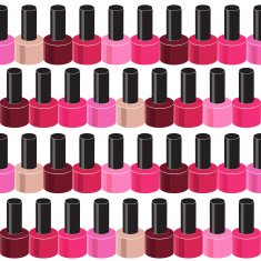 Realistic Nail Polish Seamless Pattern Background Vector Illustr N3
