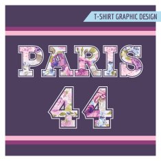 Floral Shabby Chic Graphic Design - for t-shirt fashion prints N3