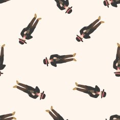 party person cartoon seamless pattern background N7