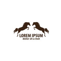 Horse jumping emblem