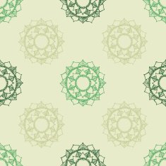 Seamless pattern with hand-drawn abstract flowers