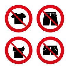 Clothes signs T-shirt and pants with shorts N14