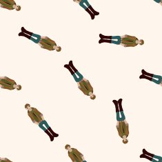 boy man cartoon seamless pattern background N39
