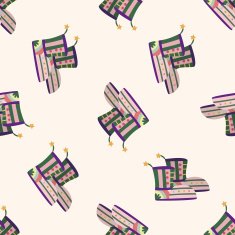 shoe style cartoon seamless pattern background N13