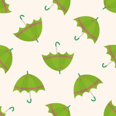 Umbrella theme emets cartoon seamless pattern background