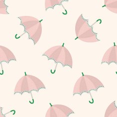 Umbrella theme emets cartoon seamless pattern background N6