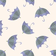 Umbrella theme emets cartoon seamless pattern background N13