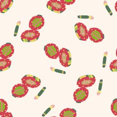 eye liner and eyeshadow cartoon seamless pattern background N3