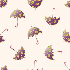 Umbrella cartoon seamless pattern background N21