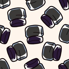 eye liner and eyeshadow cartoon seamless pattern background N5