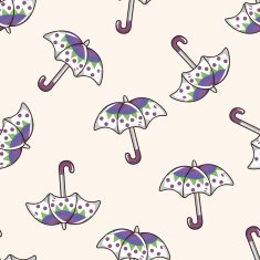 Umbrella cartoon seamless pattern background N26