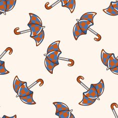 Umbrella cartoon seamless pattern background N27