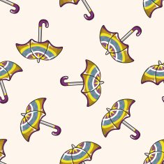 Umbrella cartoon seamless pattern background N33