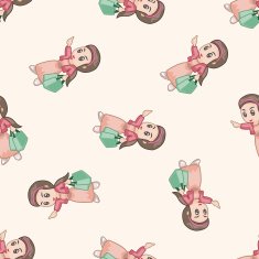 shopper theme emets cartoon seamless pattern background N2