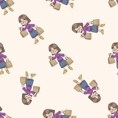 shopper theme emets cartoon seamless pattern background N6