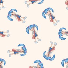 shopper theme emets cartoon seamless pattern background N8