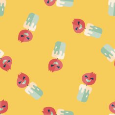 halloween candle flat icon eps10 seamless pattern background