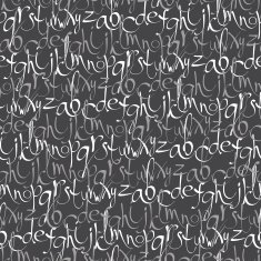 Seamless pattern with hand drawn letters N3