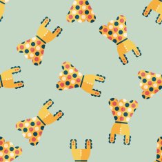 woman dress flat icon eps10 seamless pattern background