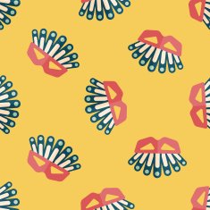 party mask flat icon eps10 seamless pattern background