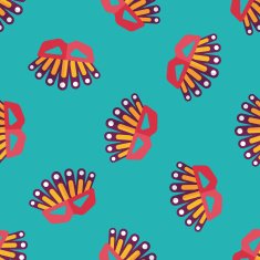 party mask flat icon eps10 seamless pattern background N2