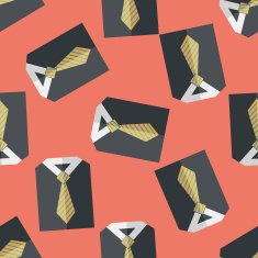 business shirt and tie flat icon eps10 seamless pattern background