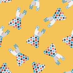 woman dress flat icon eps10 seamless pattern background N5