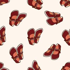 high heels cartoon seamless pattern background