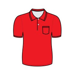 Red polo shirt outline
