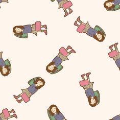 shopper theme emets cartoon seamless pattern background N10